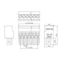 Plug in PCB terminal block 3.5MM pitch male female pair plug